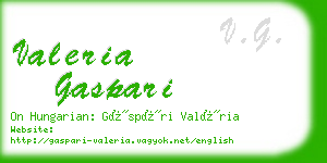 valeria gaspari business card